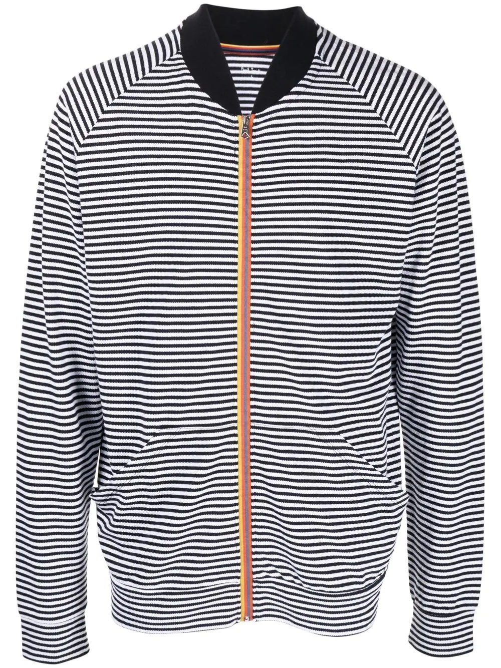 striped zip-up sweatshirt - 1