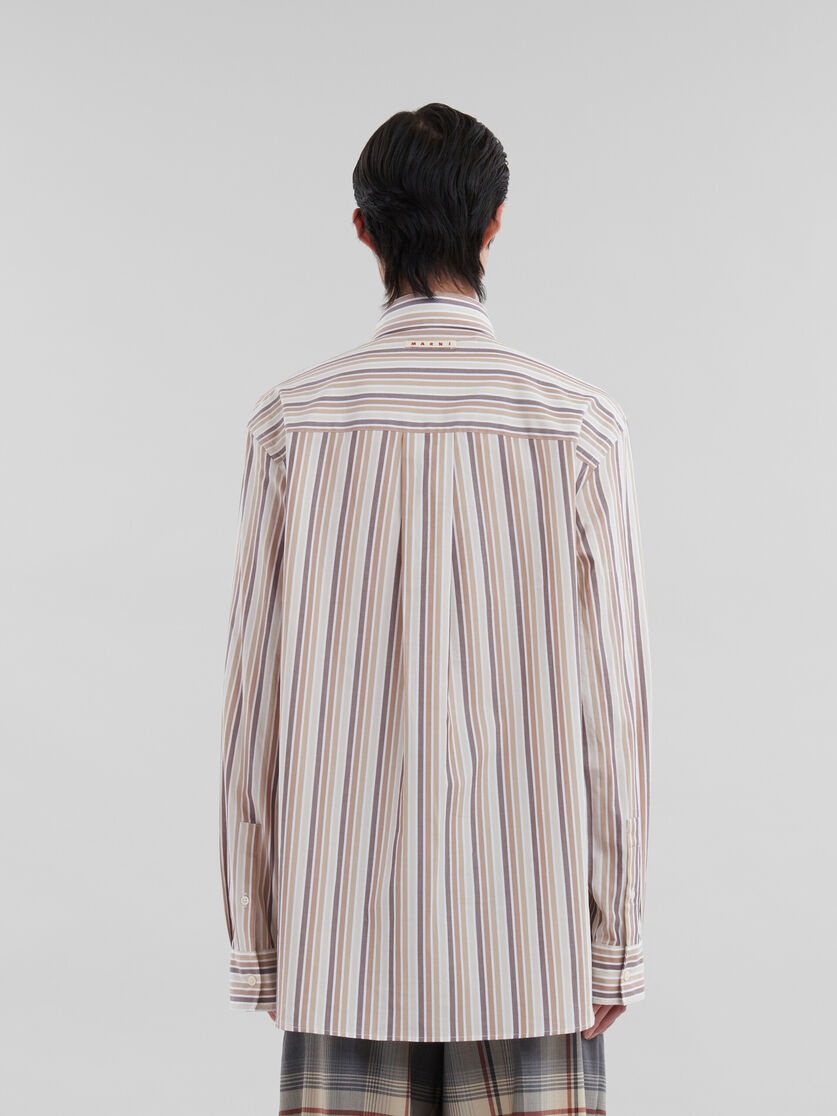 PINK STRIPED ORGANIC POPLIN SHIRT - 3