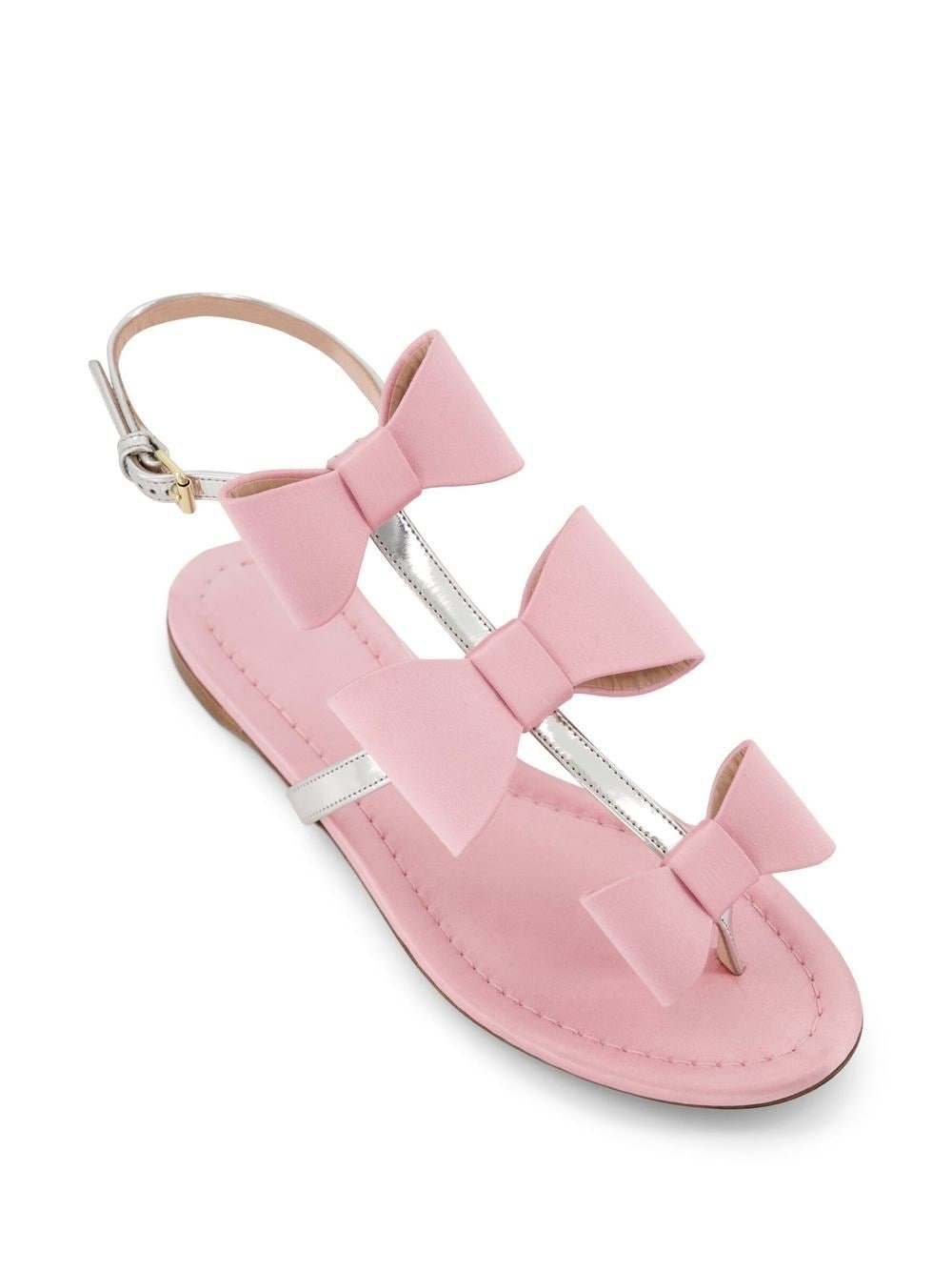 bow-detail flat sandals - 4