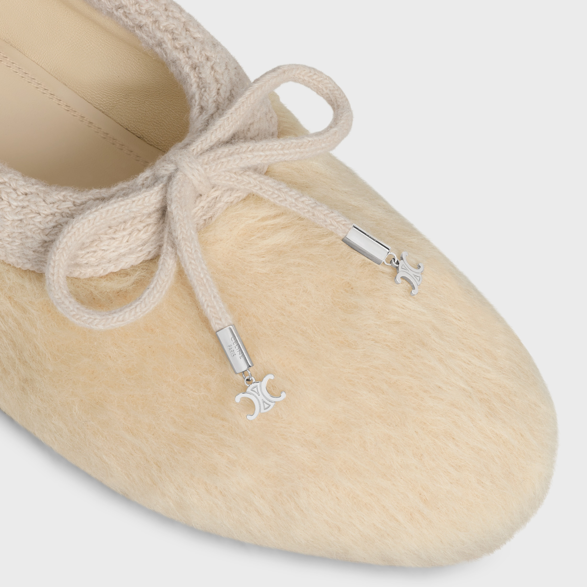 CELINE ABBY BALLERINA IN Alpaca Wool Fabric - 4