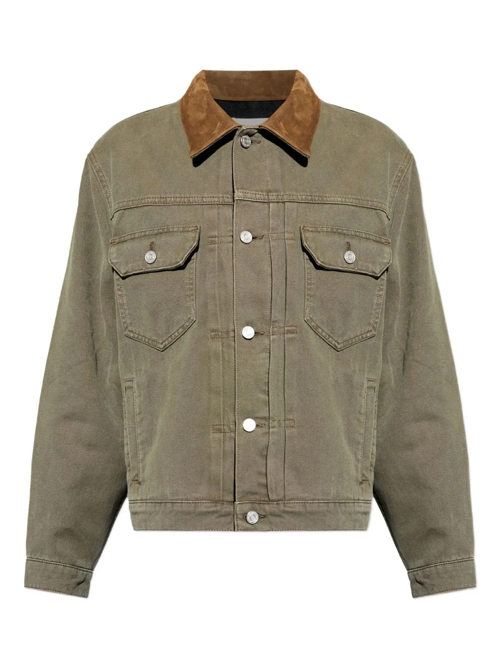chest-pockets collared jacket - 1