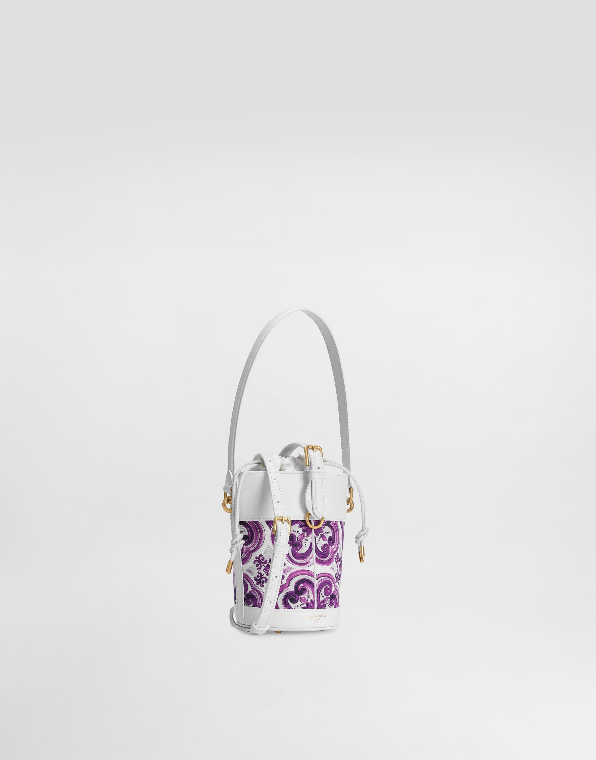 Capri canvas Majolica-printed bucket bag - 3