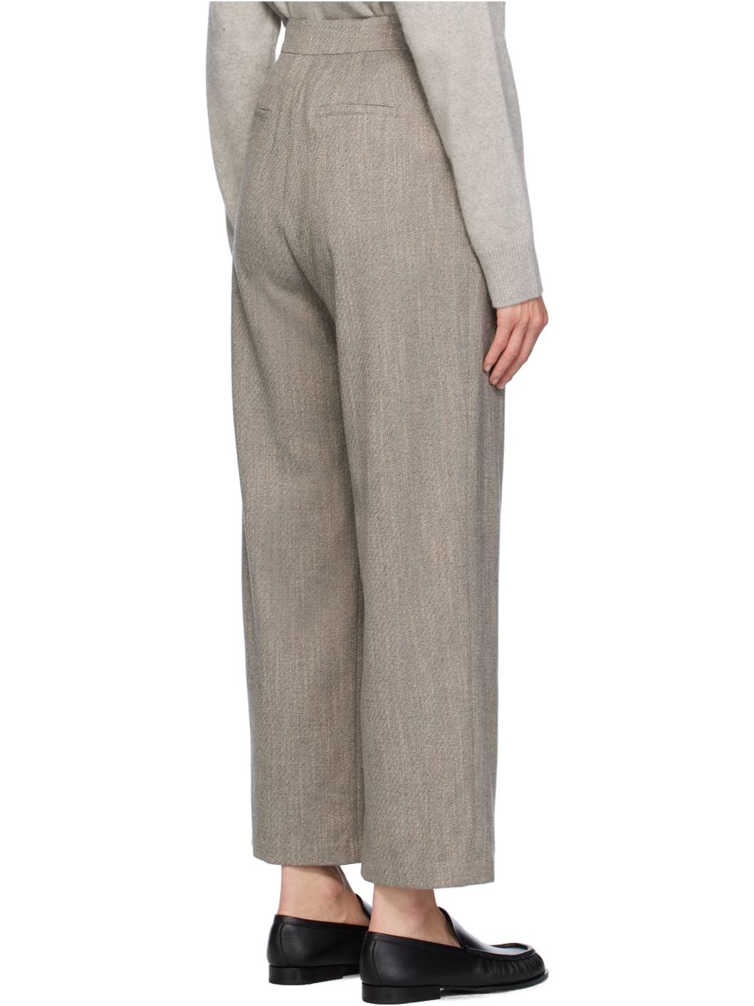 Gray Wrap Trousers - 3