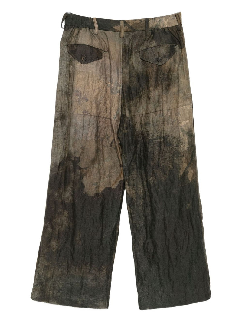 Ziggy Chen printed wide-leg trousers outlook