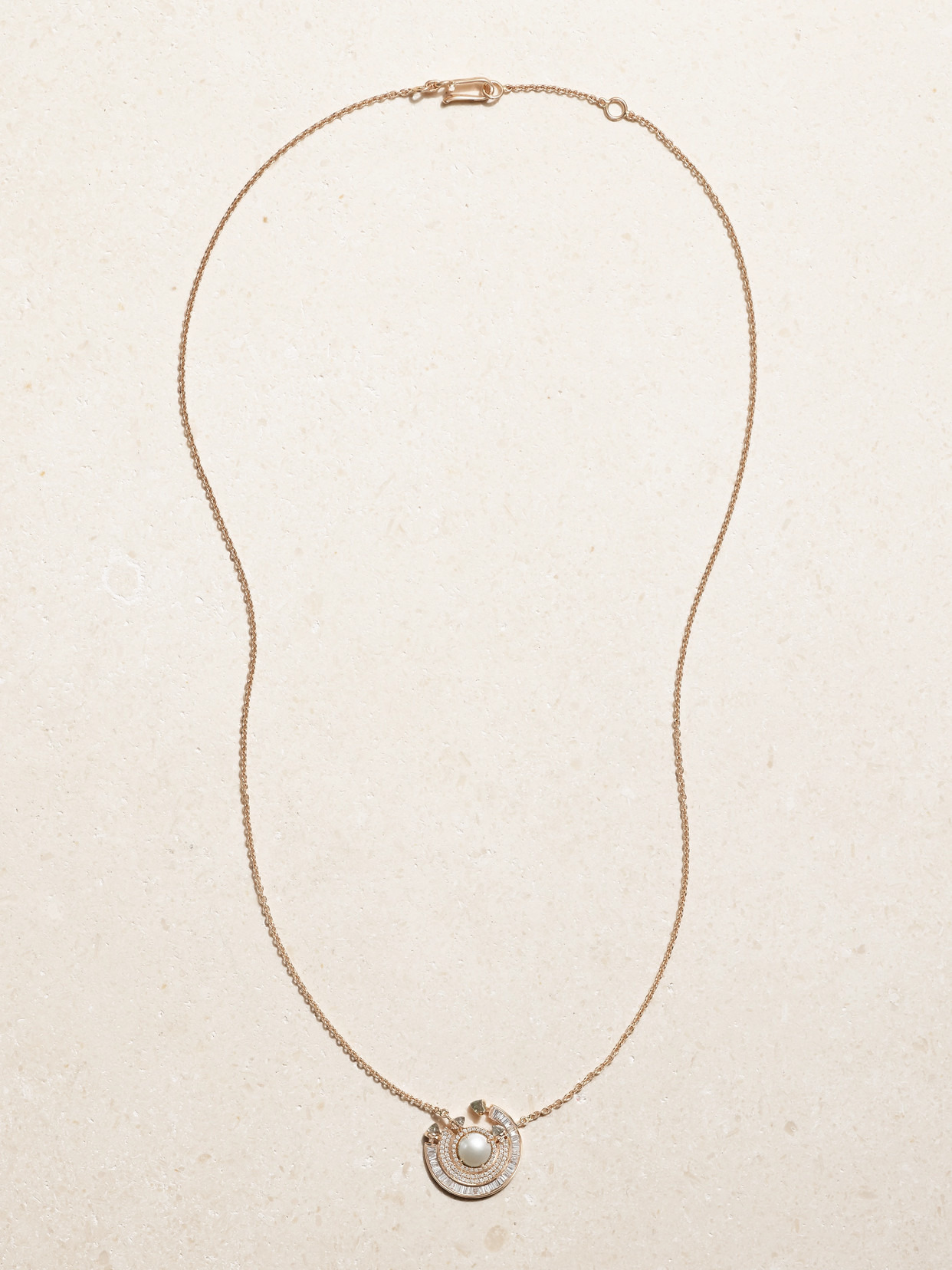 Chakra 18-karat Rose Gold Multi-stone Necklace - 4