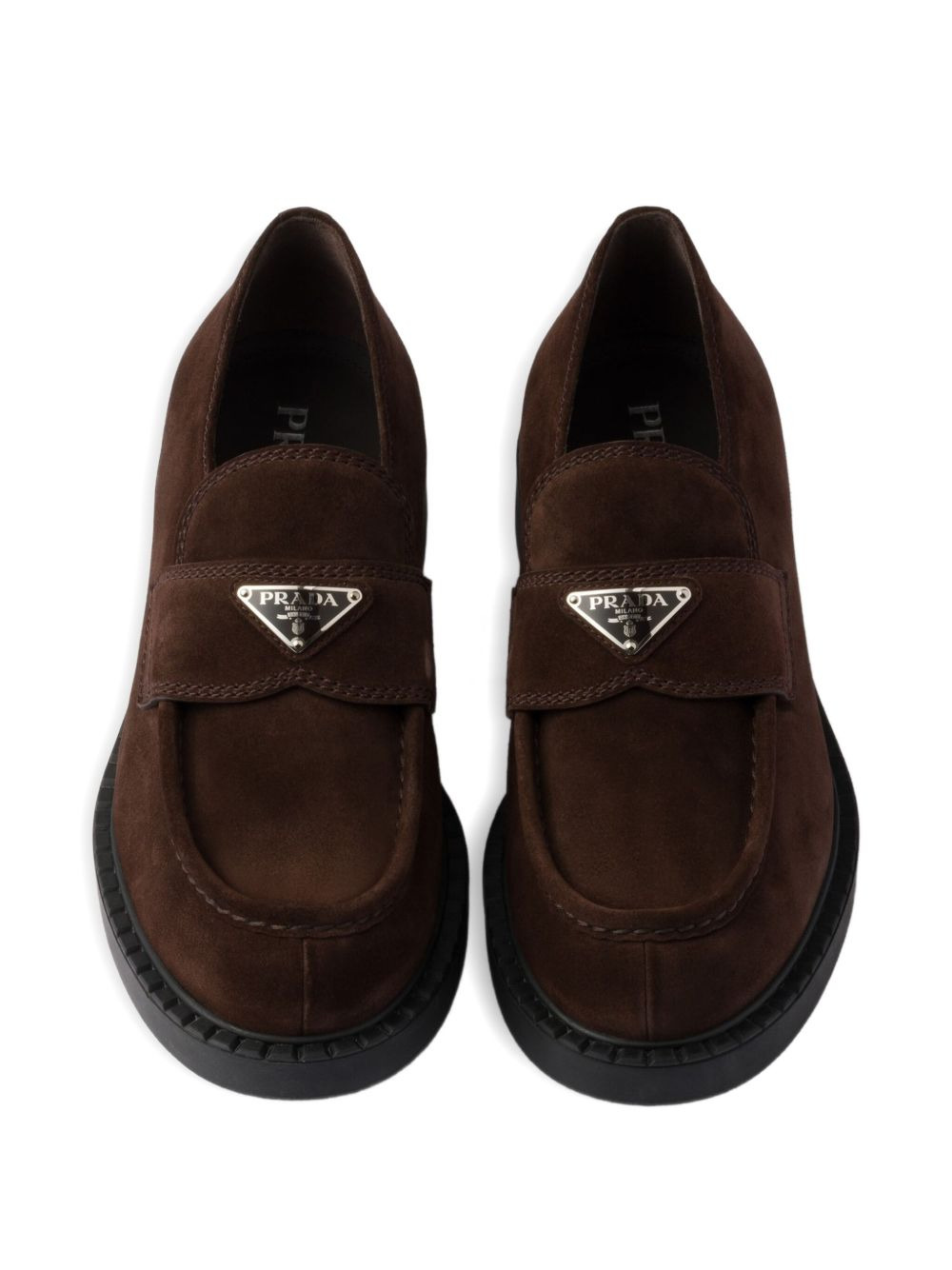 triangle-logo loafers - 5