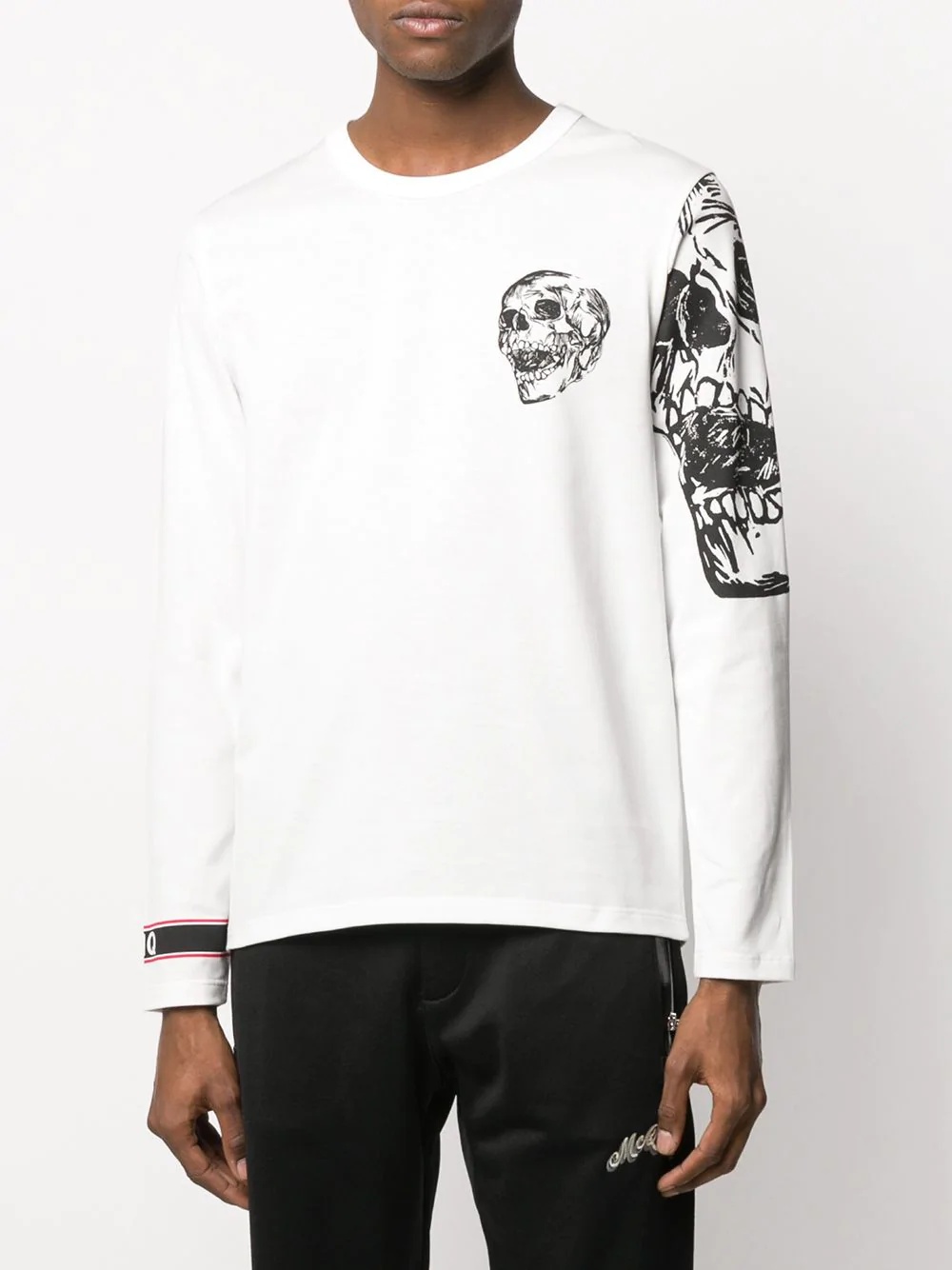 skull print longsleeved T-shirt - 4