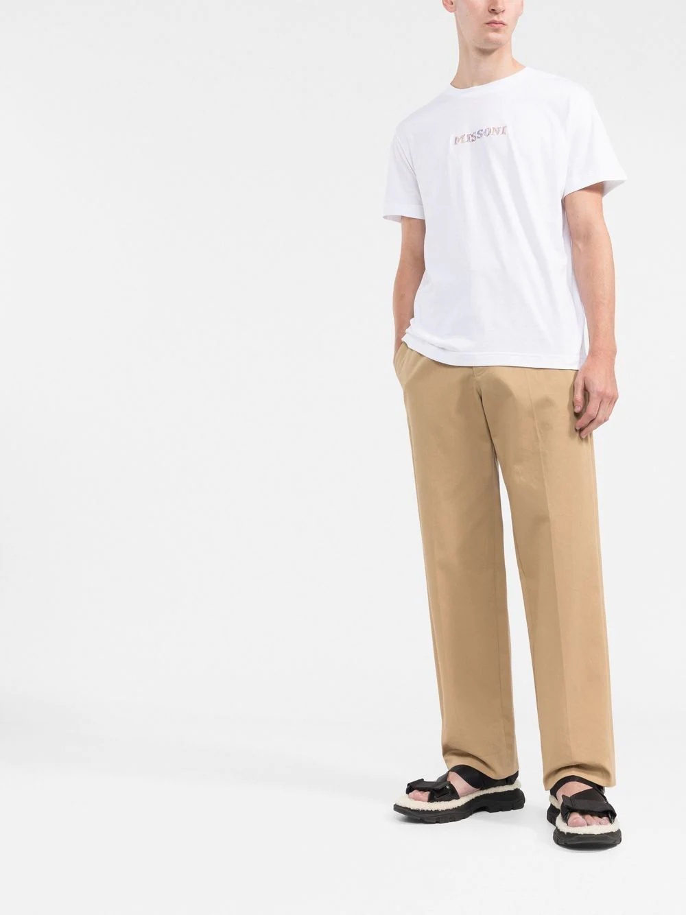 embroidered-logo cotton T-shirt - 3