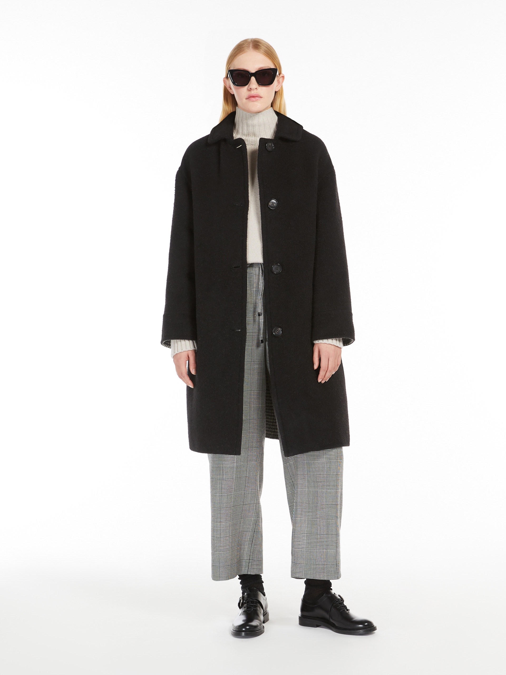 BARBARA Alpaca, wool and angora coat - 2