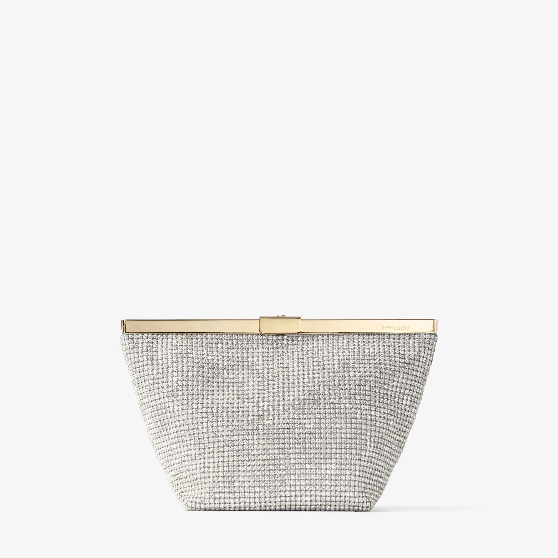 Ganache Siver Crystal Mesh Clutch Bag - 1