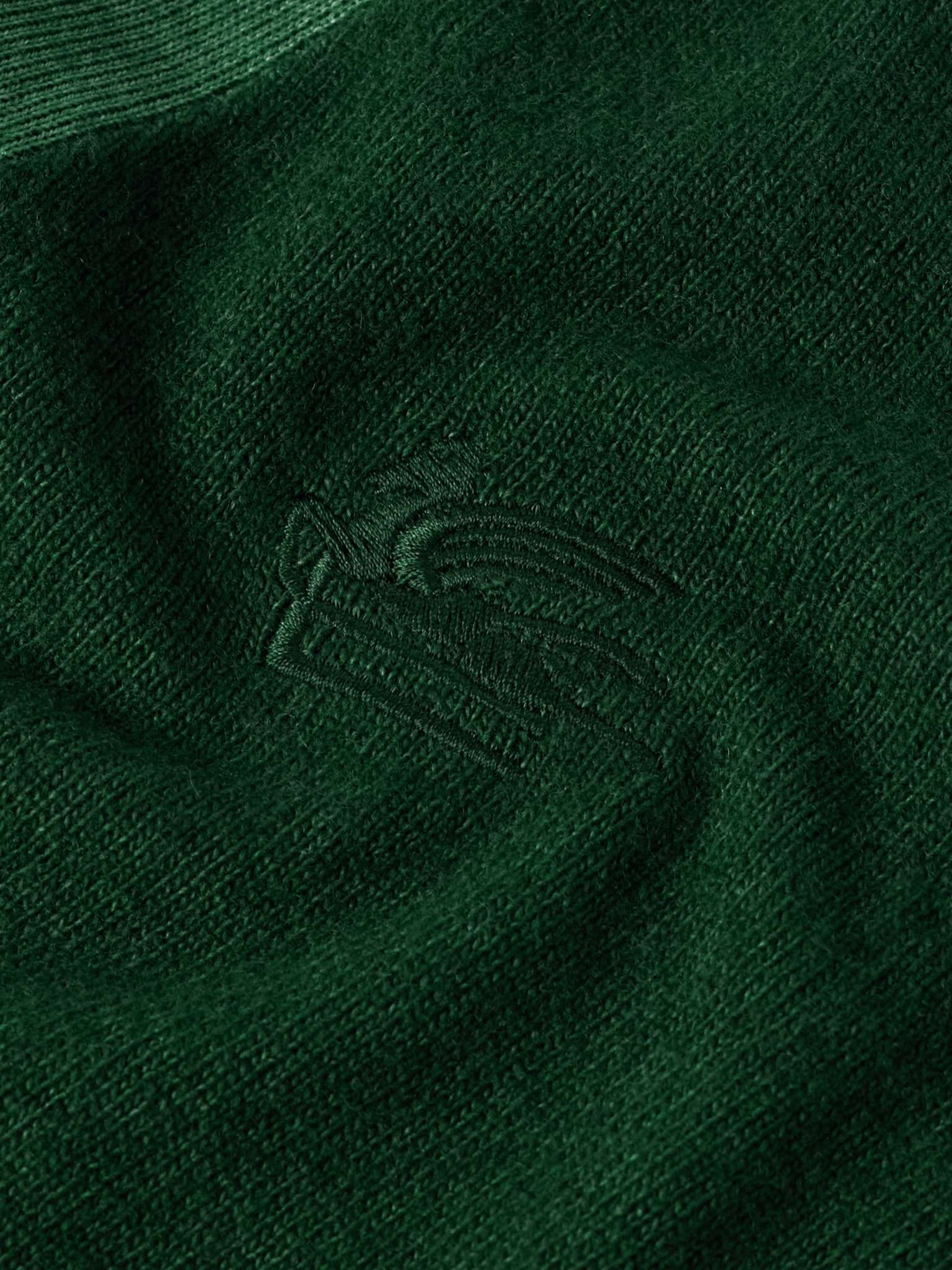 Logo-Embroidered Wool Cardigan - 3