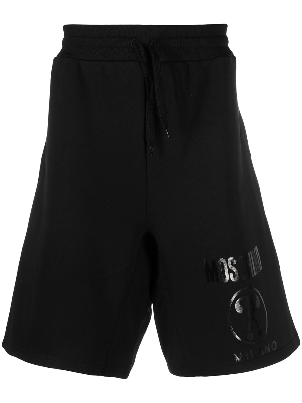 logo-print cotton track shorts - 1