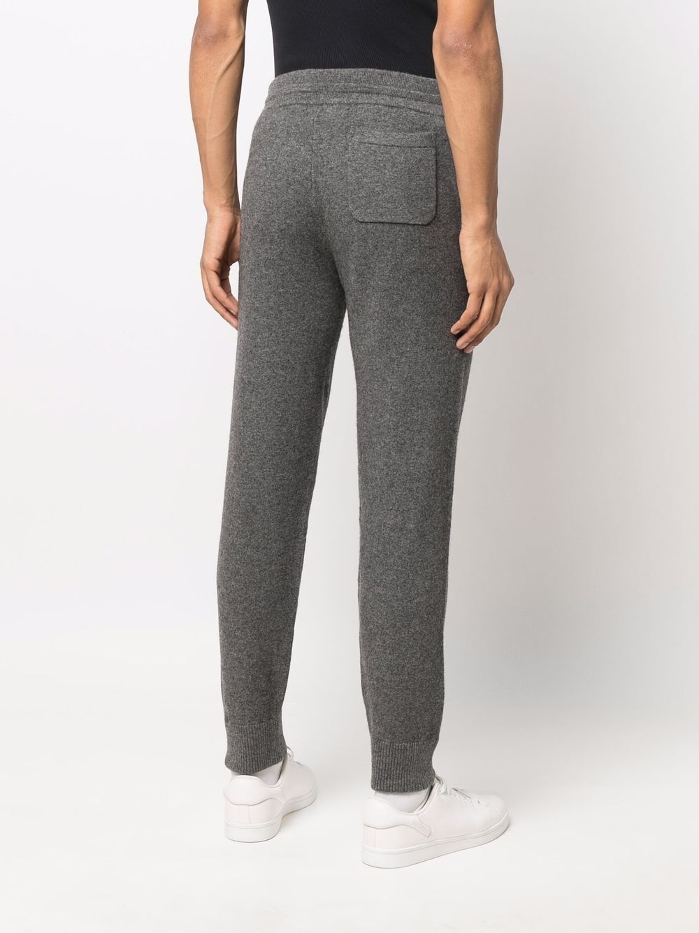 solid-color knit track pants - 4