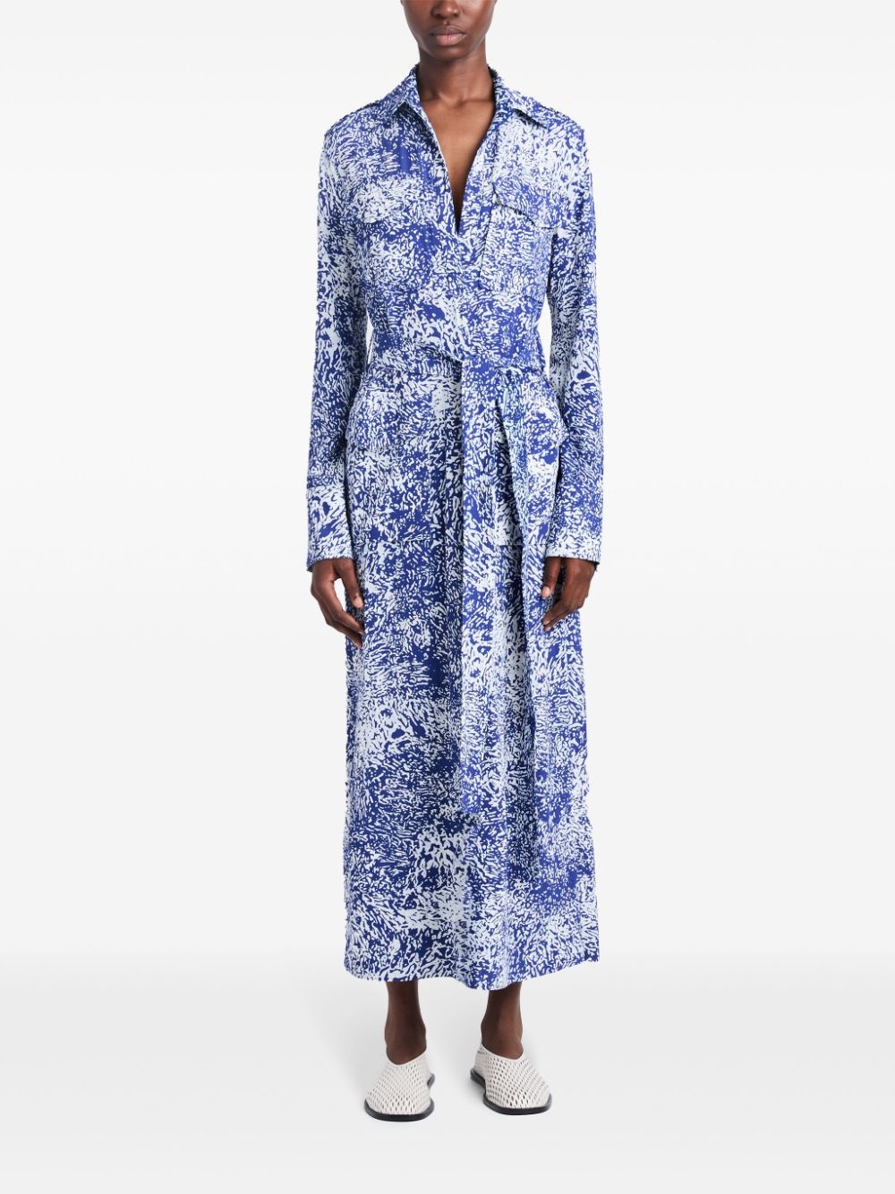 abstract-print crepe maxi dress - 2