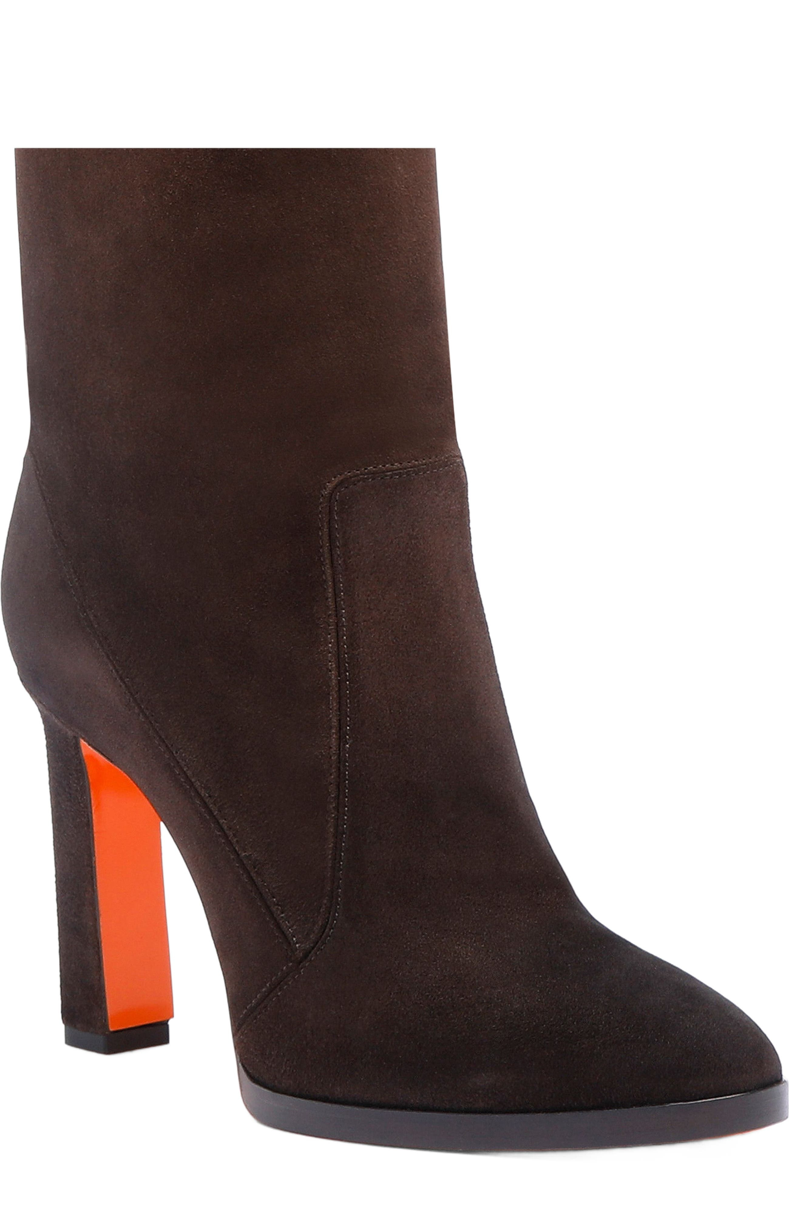 Santoni Women's Andy Dark Brown Suede Boot at Nordstrom - 5