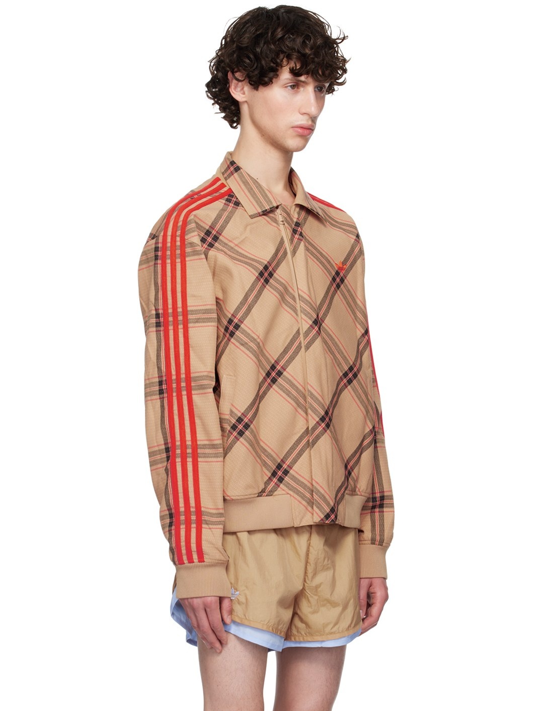 Beige adidas Originals Edition Harris Reversible Jacket - 4