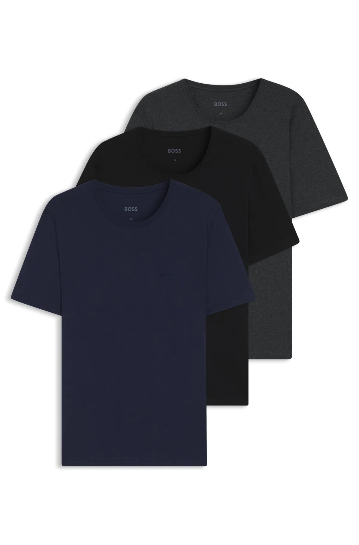THREE-PACK OF LOGO-EMBROIDERED T-SHIRTS IN COTTON - 1
