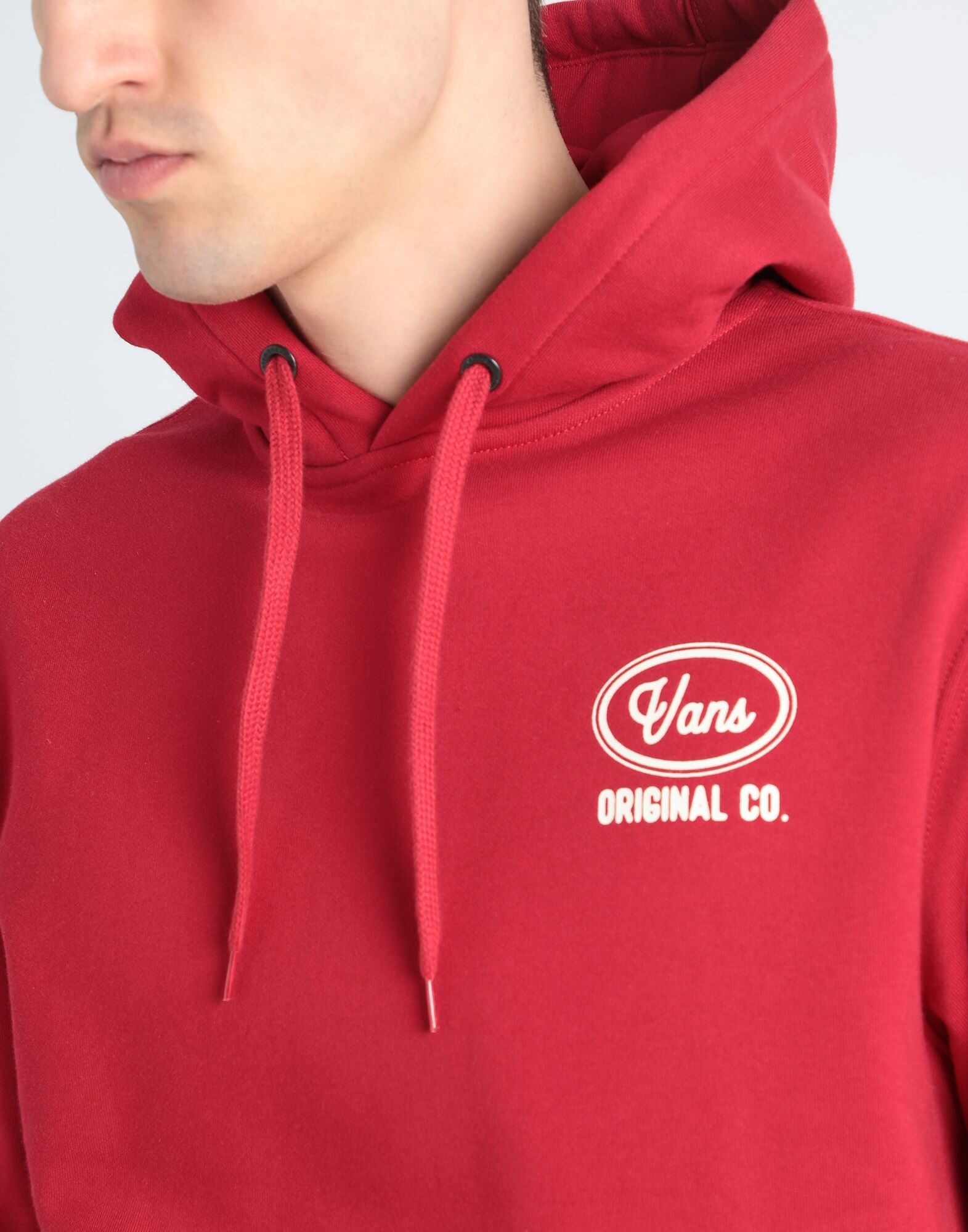 Red Men's Hooded Sweatshirt - 4