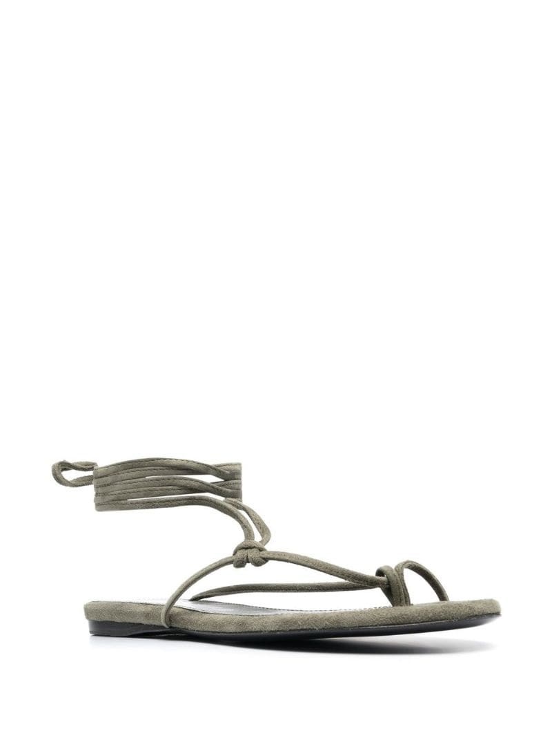 ankle-tie flat sandals - 2