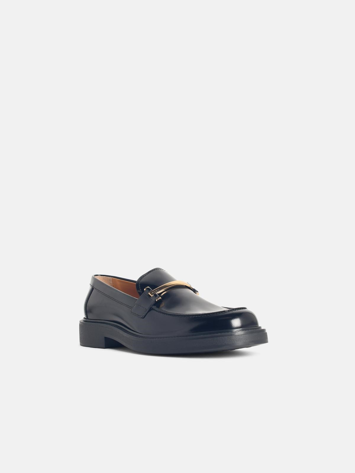 BLACK LEATHER LOAFERS - 2