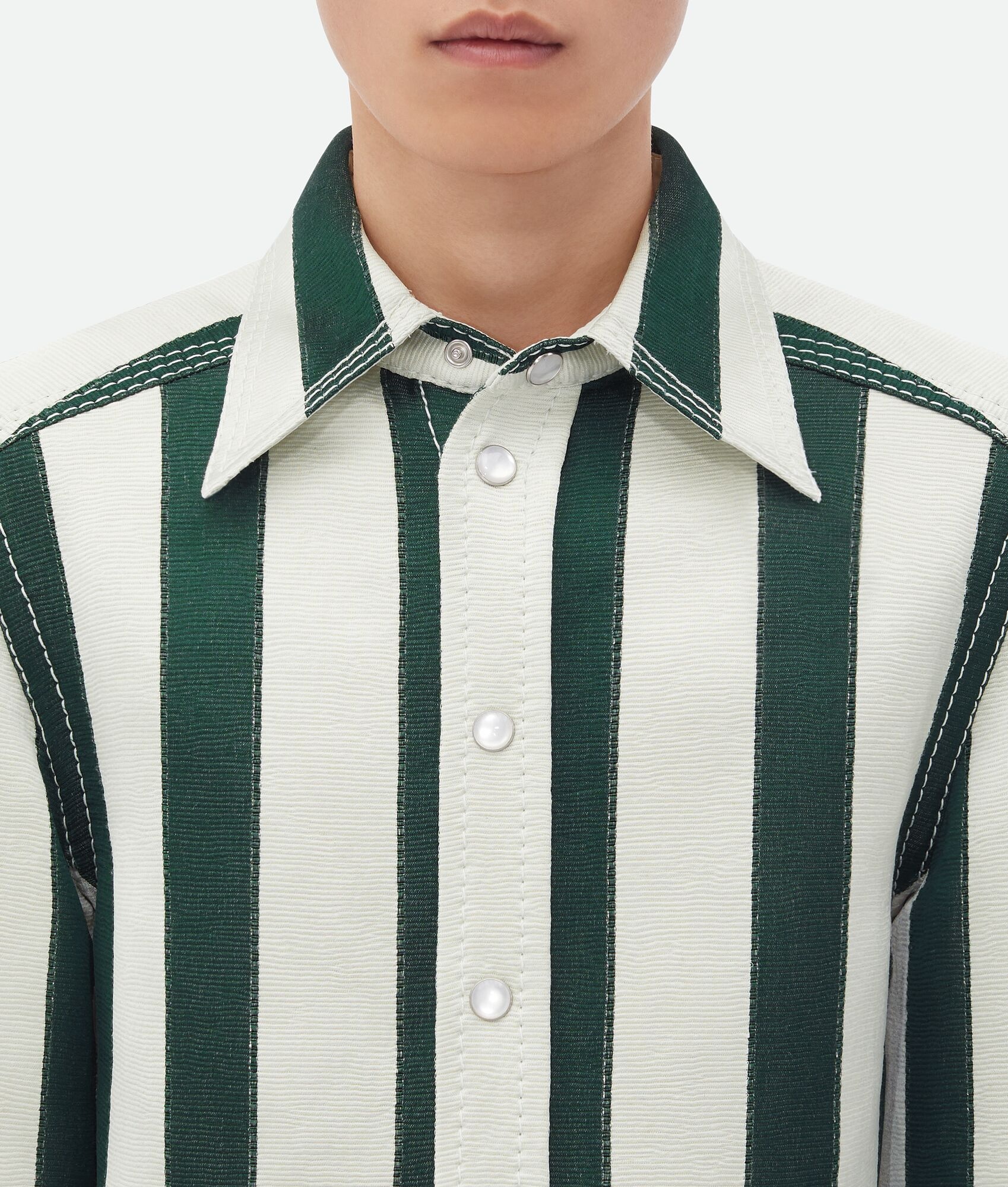 Striped Cotton Viscose Shirt - 4