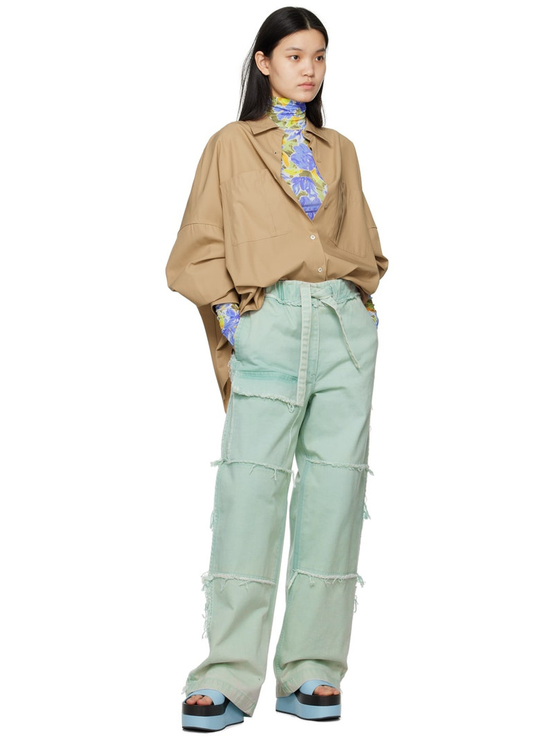Dries Van Noten Blue Wedge Heeled Sandals outlook