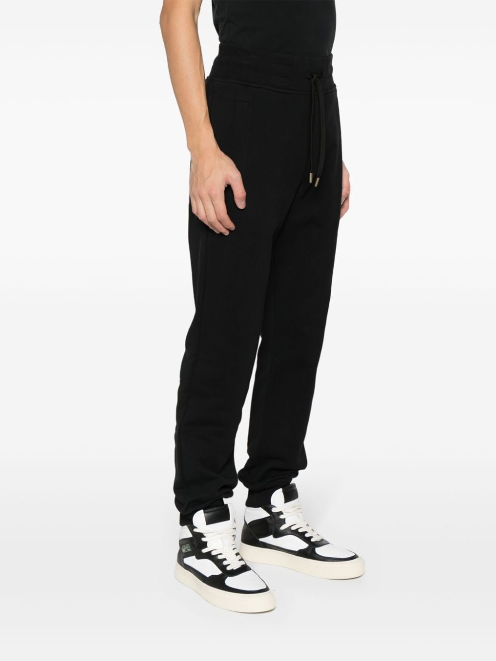 logo-patch cotton track pants - 3