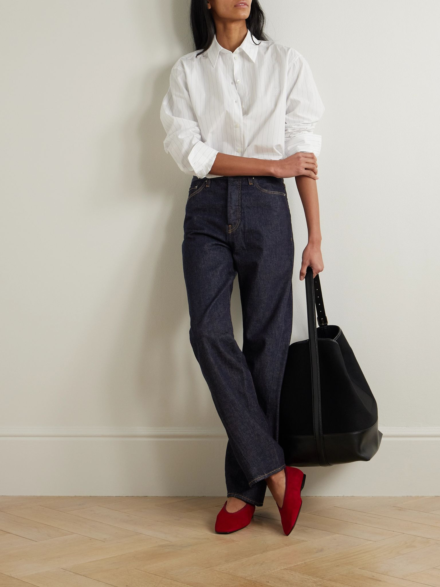 Twisted Seam high-rise straight-leg jeans Navy - 2