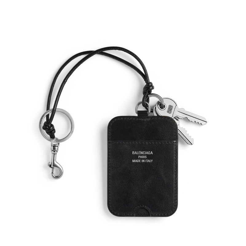 BALENCIAGA Men's Charm/keychain Lola in Black/silver outlook