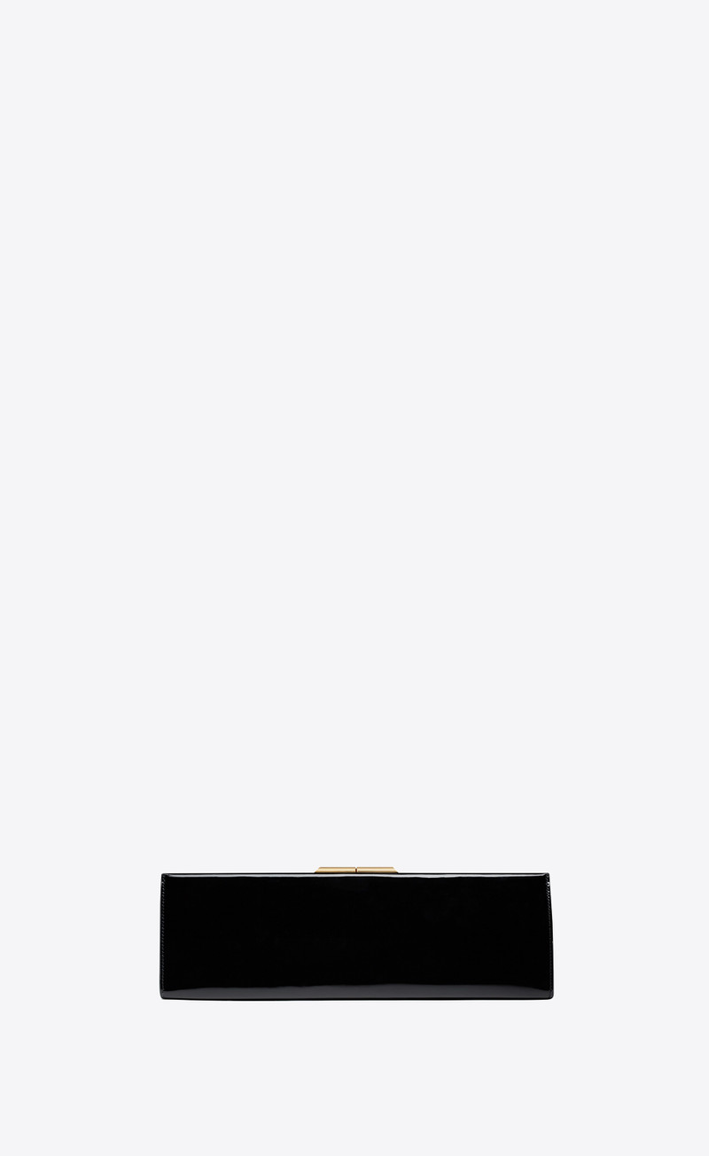 midnight large clutch in patent leather 3