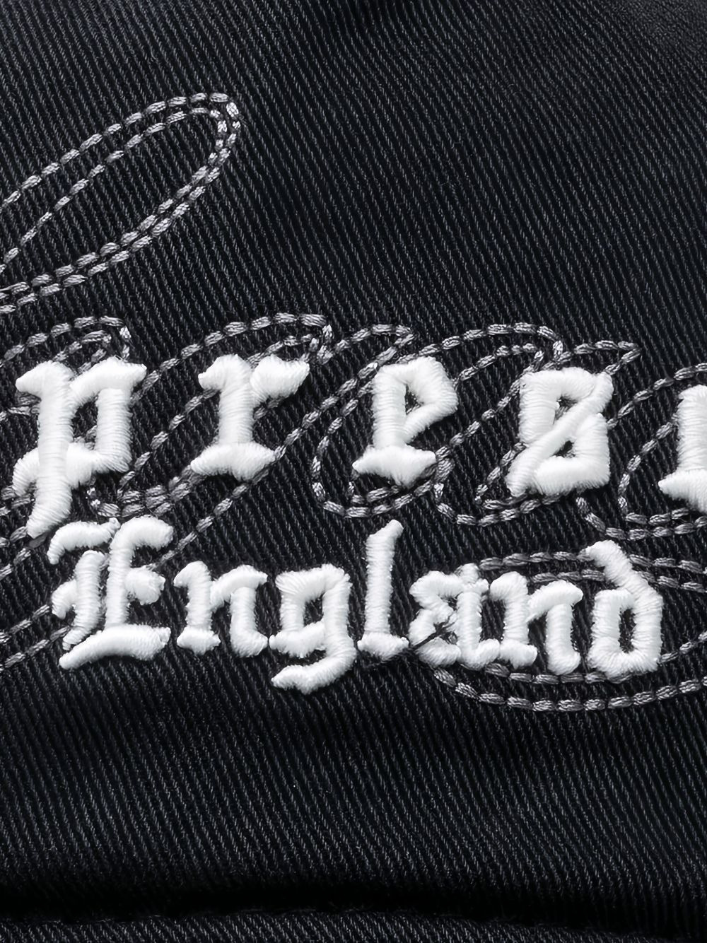 embroidered script cap hat - 4