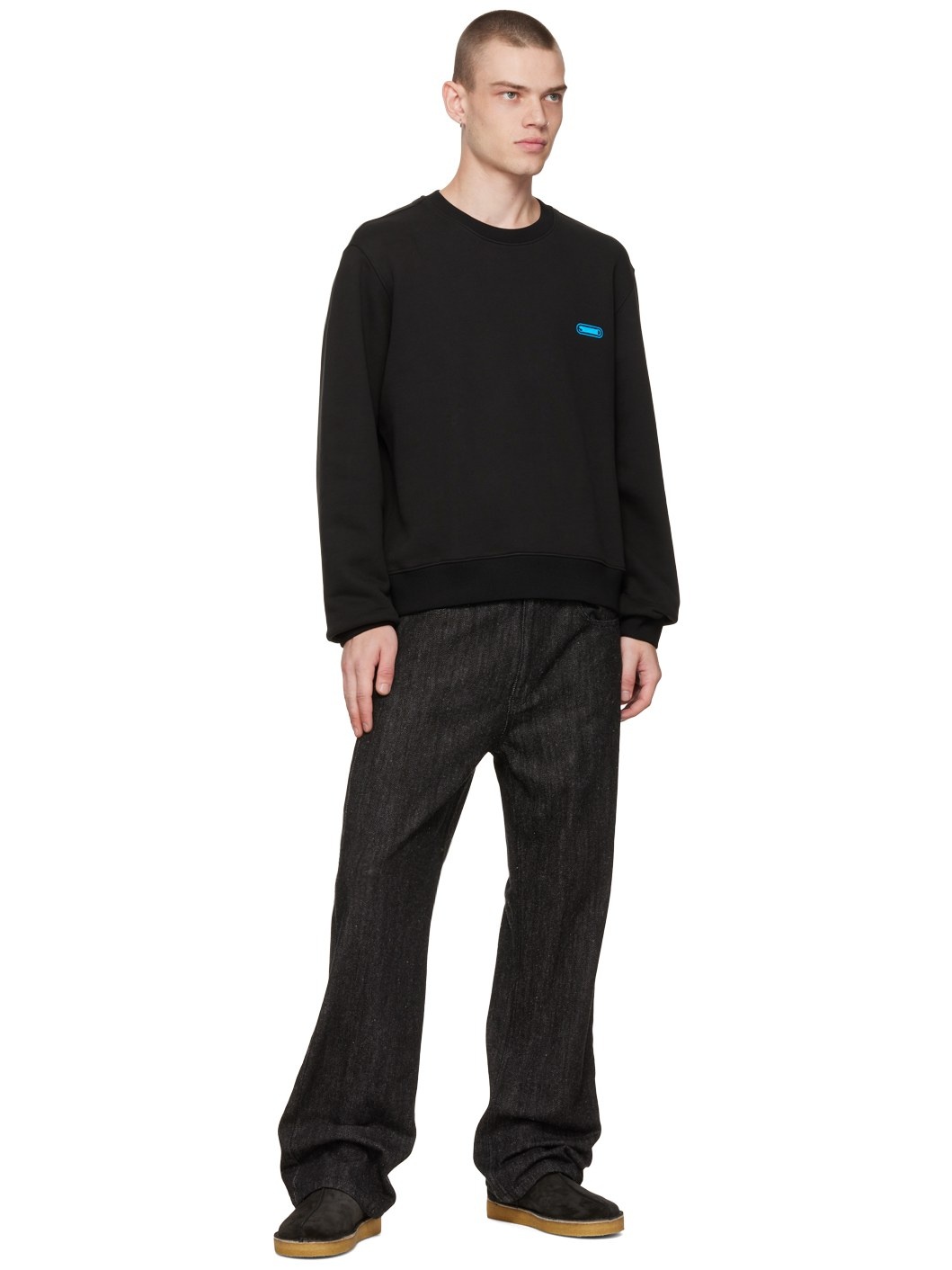 Black Embroidered Sweatshirt - 4