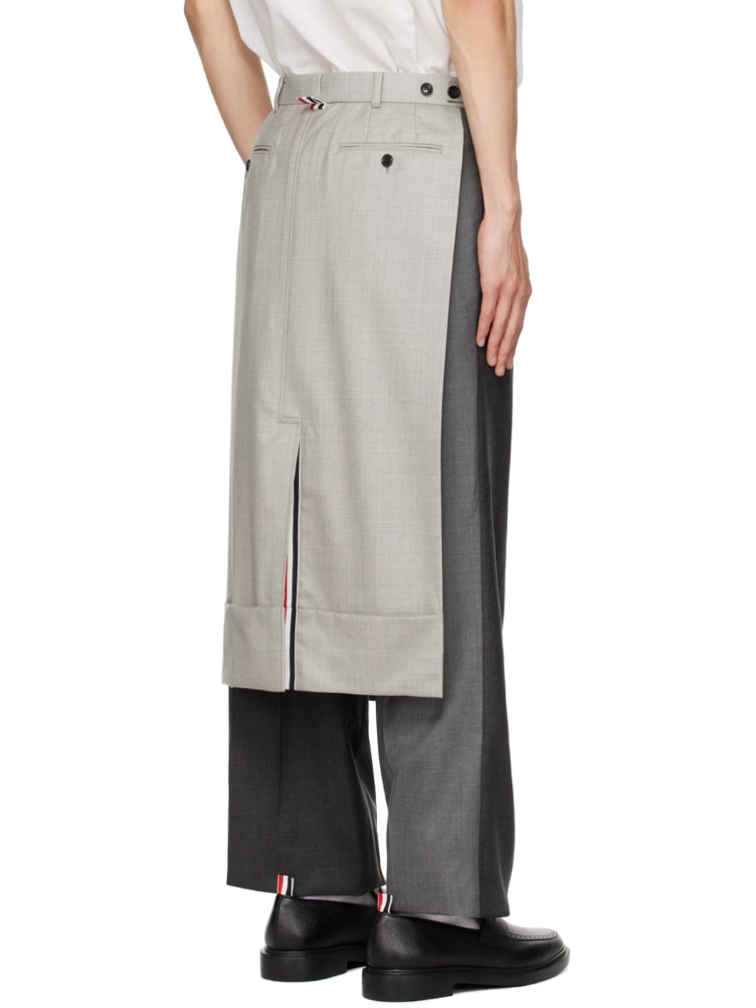 Gray Layered Trousers - 3