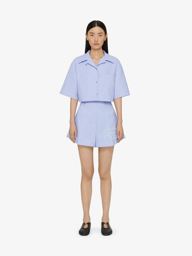 Givenchy CROPPED SHIRT IN COTTON WITH GIVENCHY MEDALLION outlook