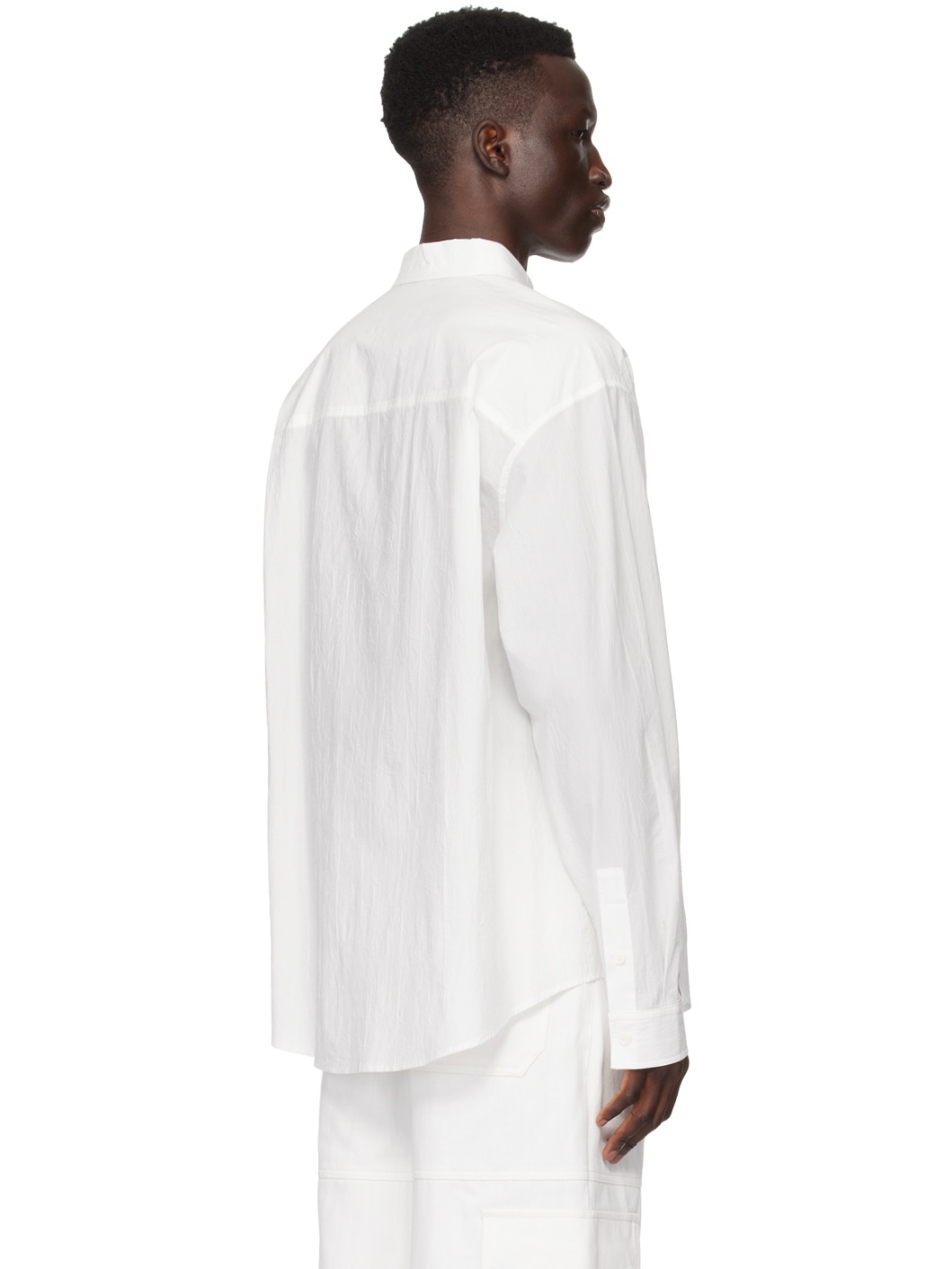 White Crinkle Shirt - 3