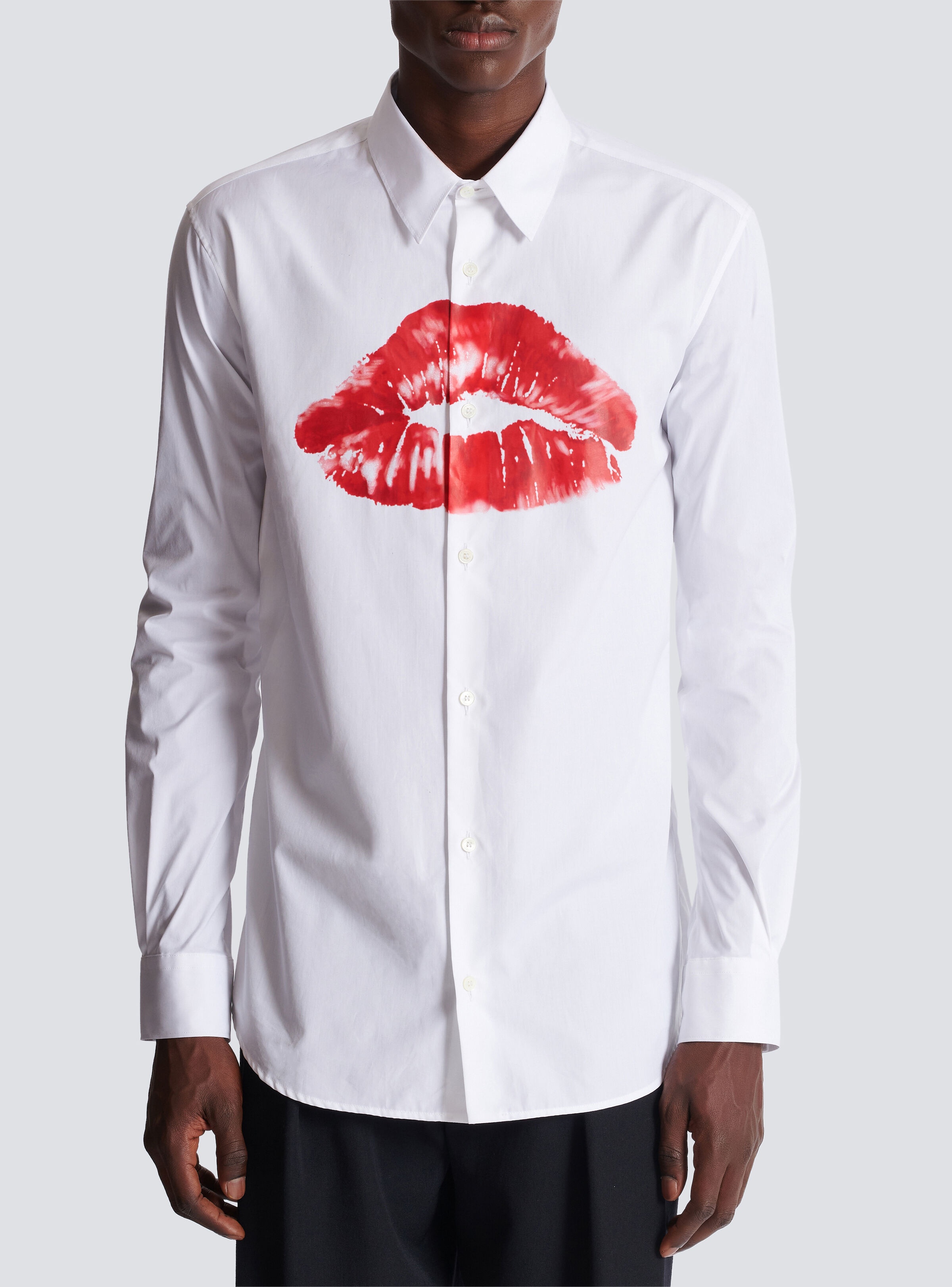 Poplin shirt with Kiss print - 5