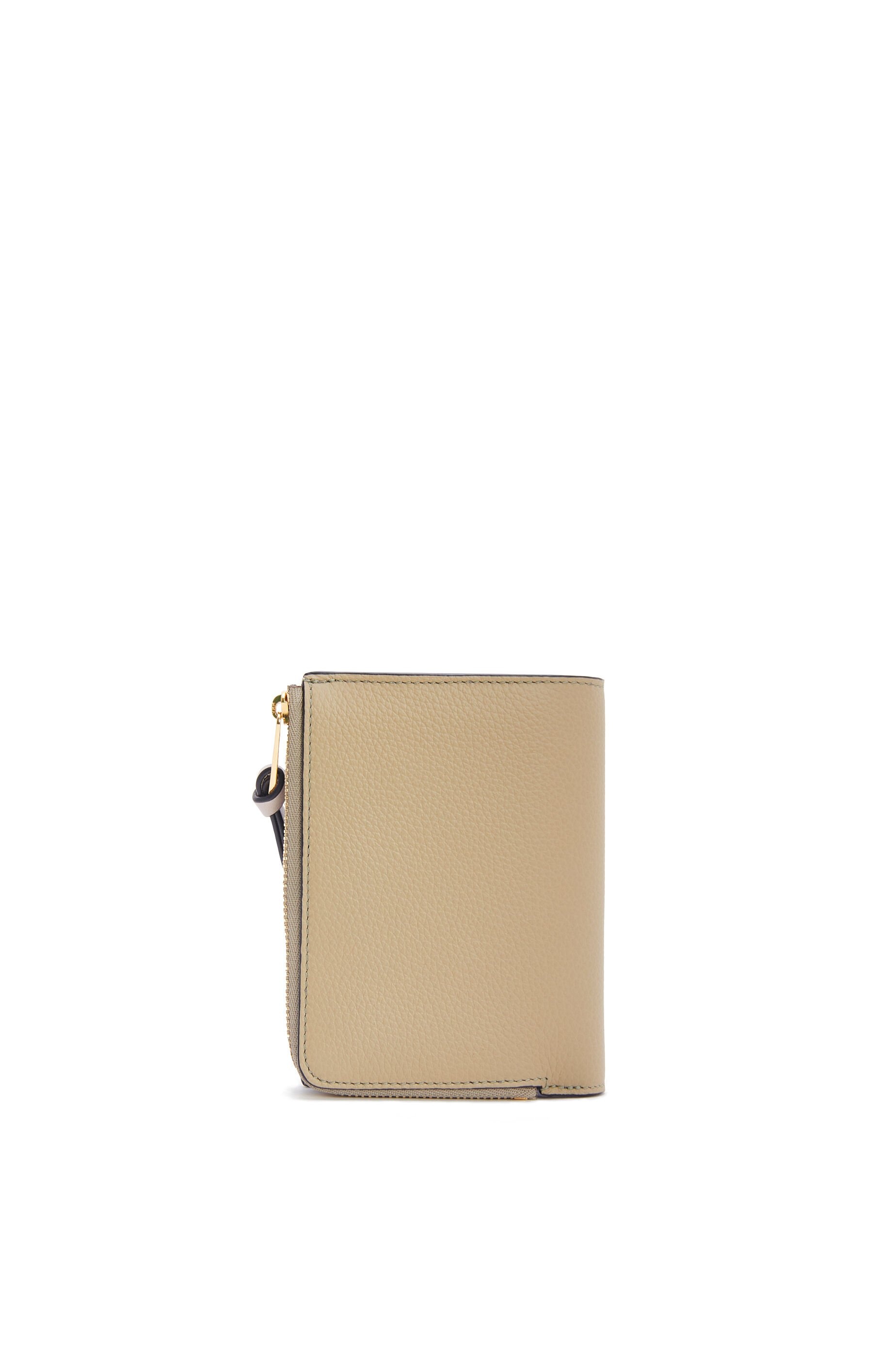 Slim zip bifold wallet in soft grained calfskin - 5