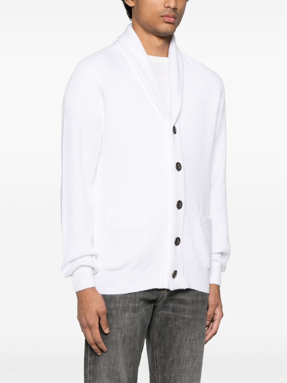 ribbed cardigan - 3