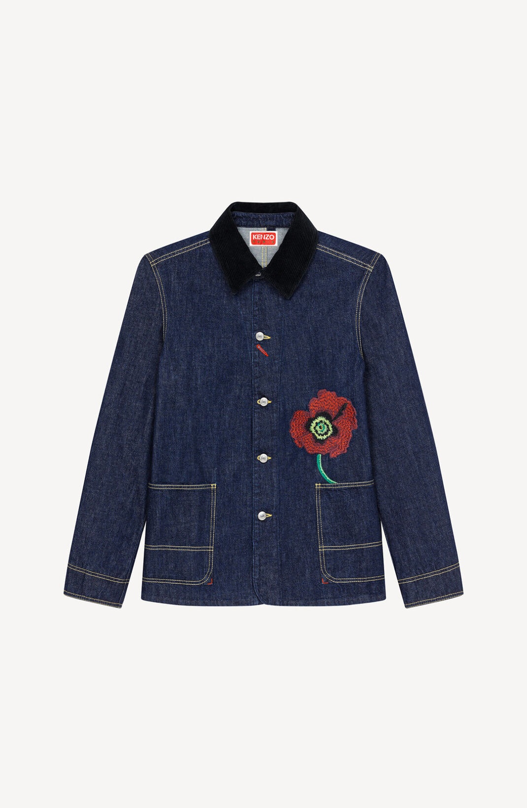 Kenzo Men's Poppy Denim Workwear Jacket