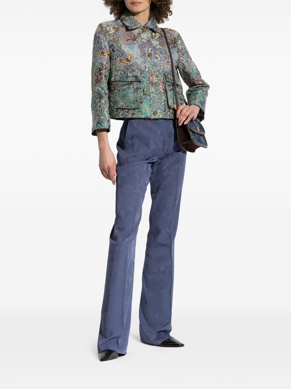 floral-print trousers - 2
