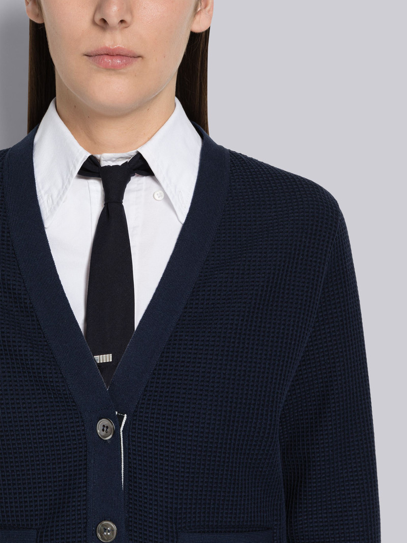 Textured Check Sequin Lobster V-Neck Cardigan 5