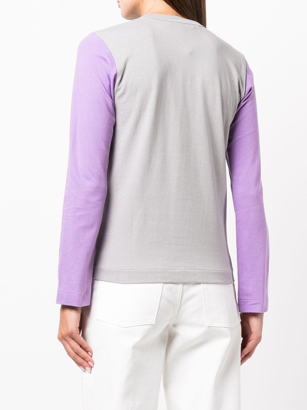 two-tone logo patch T-shirt - 4
