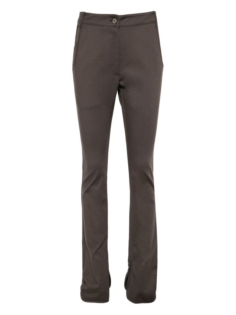 slit hem slim-fit pants 1