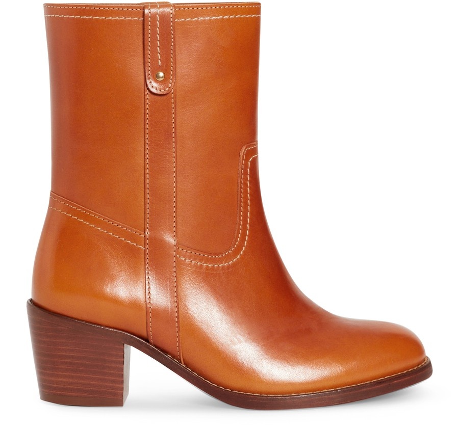 Vegetable-tanned leather ankle boots - 1