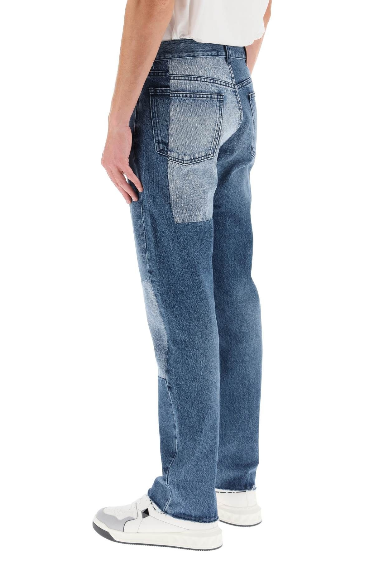 PATCHWORK DENIM JEANS - 4