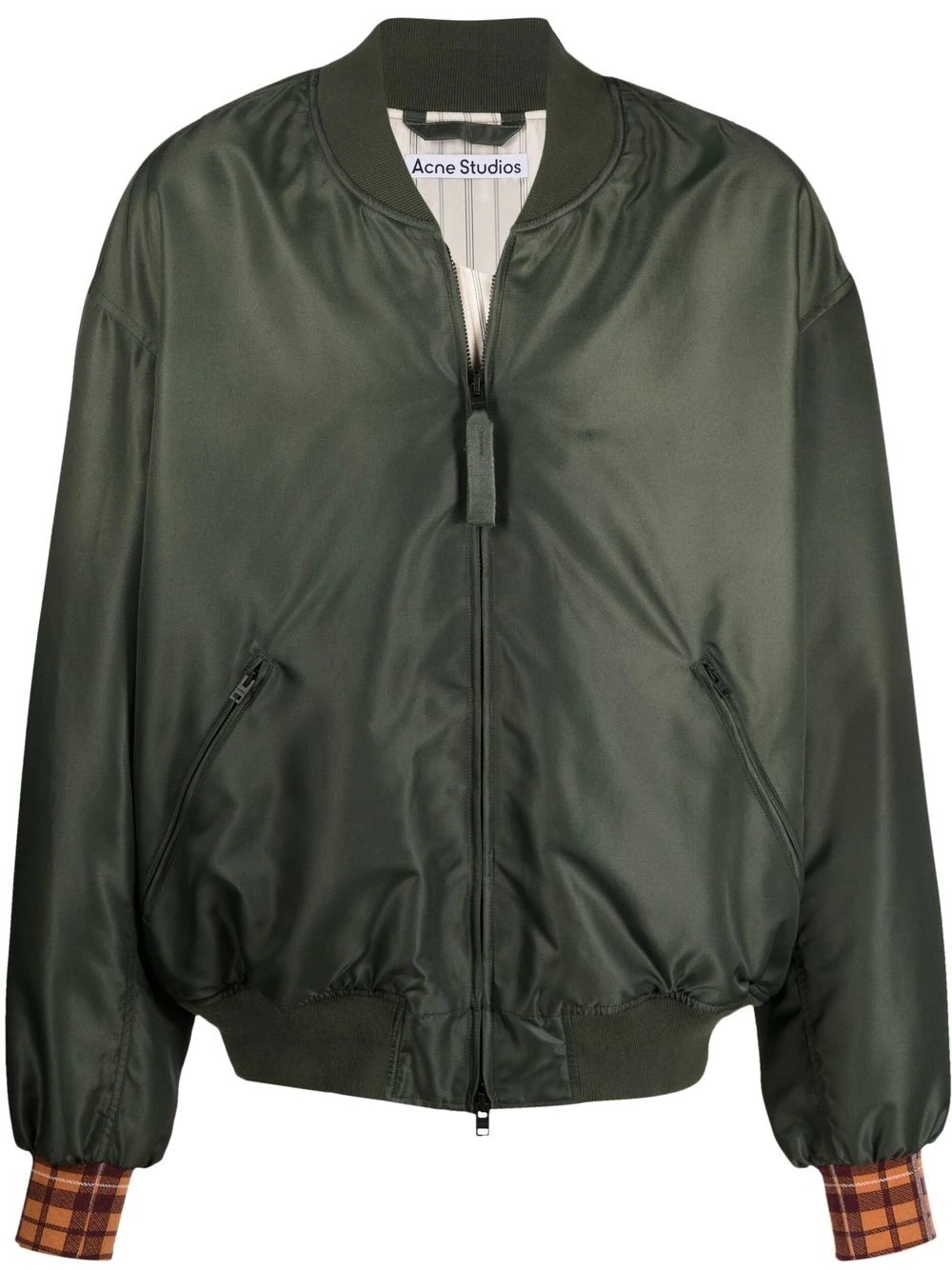 zipped-up bomber jacket - 1