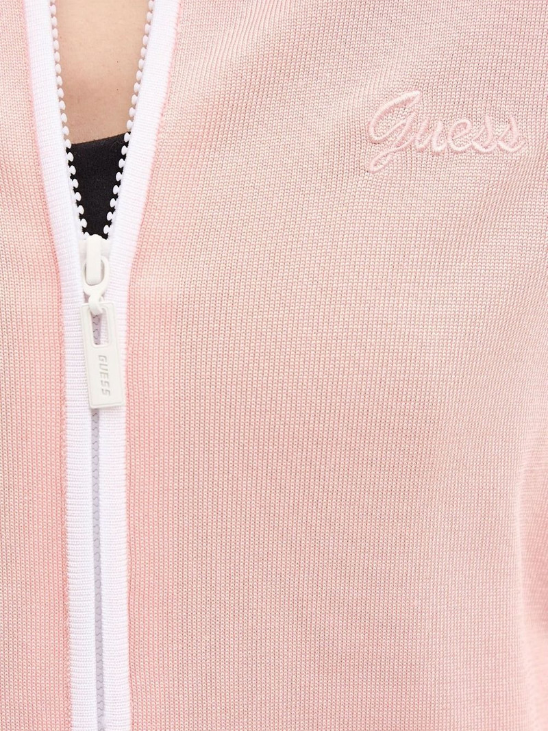 panelled zip-up cardigan 4