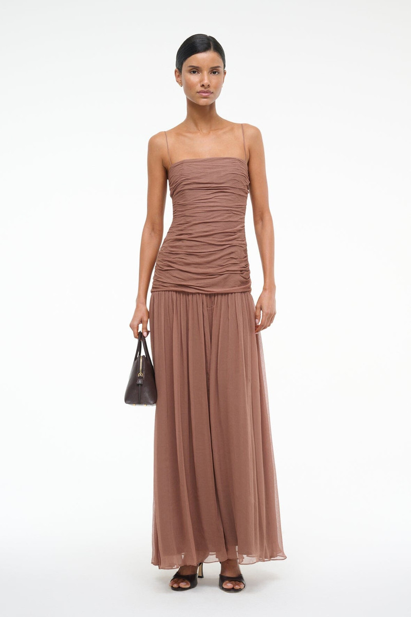 STAUD STAUD DALTON DRESS MOCHA outlook