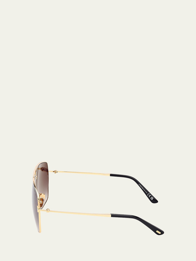 Stella Aviator Square Metal Sunglasses 3
