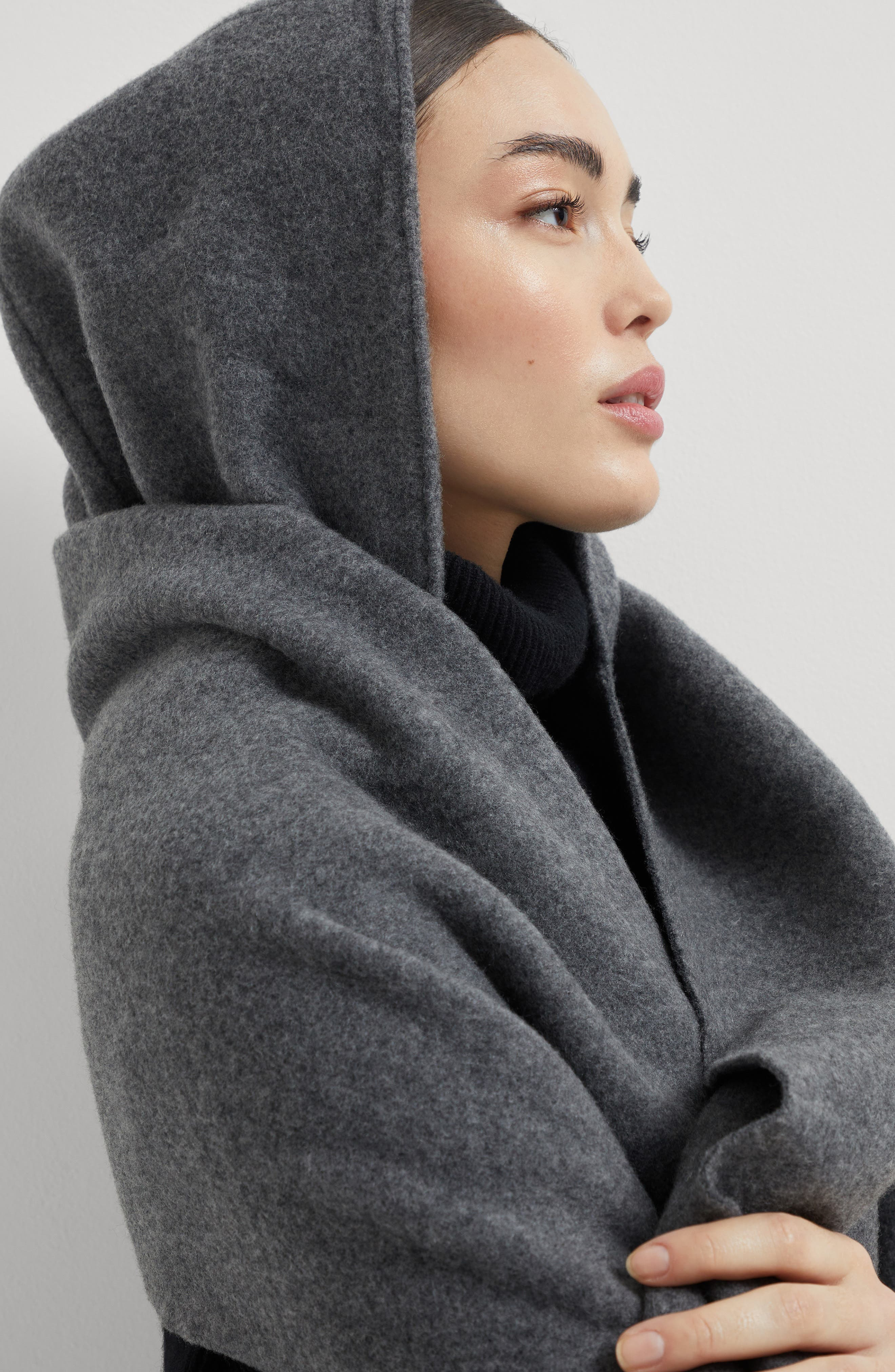 Brunello Cucinelli Knit scarf with hood in Anthracite at Nordstrom - 5